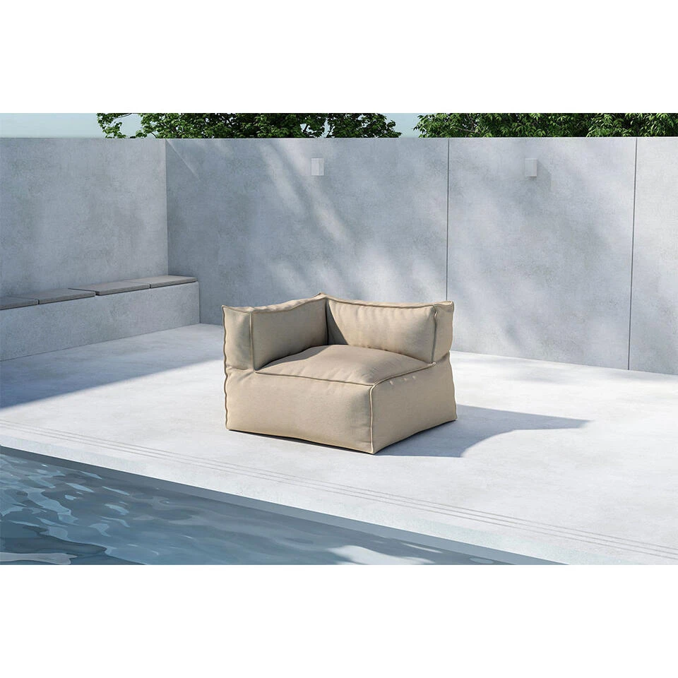 Hioshop Rambo Zitzak Hoekdeel Beige - Afbeelding 3