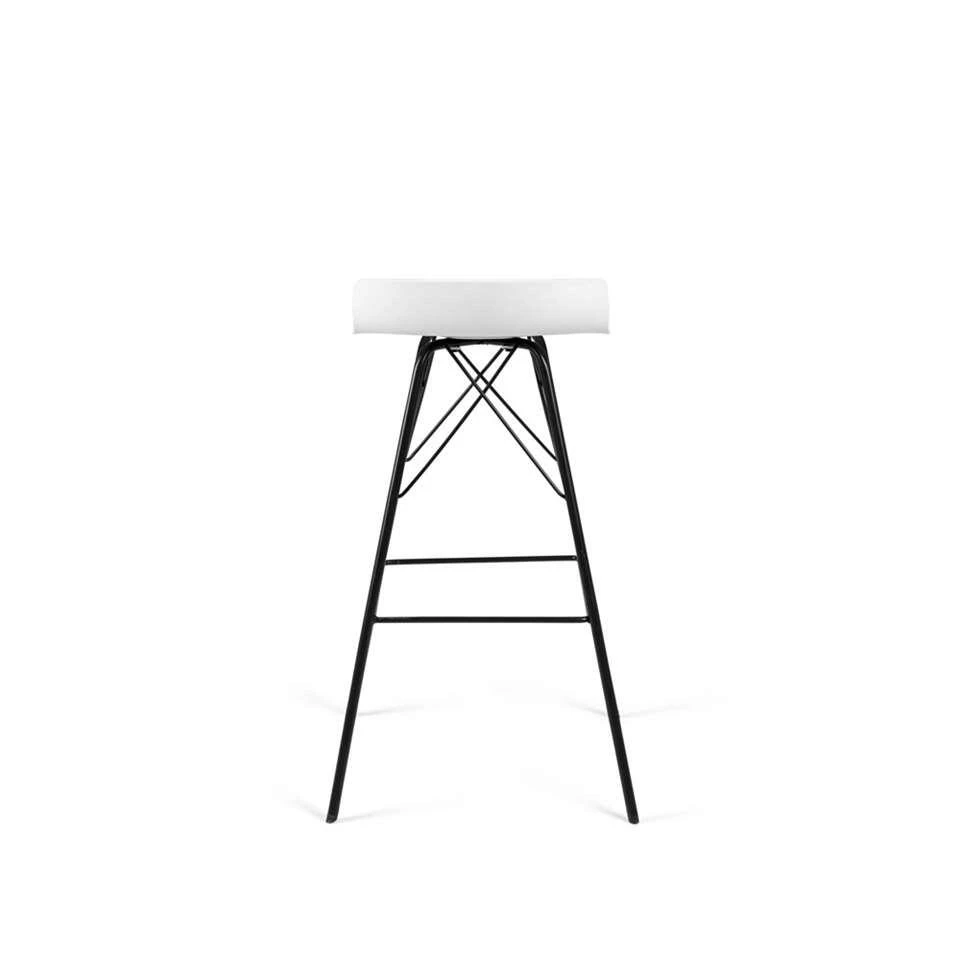 Tenzo Barkruk Tori - Wit/zwart (2 Stuks) - Afbeelding 2