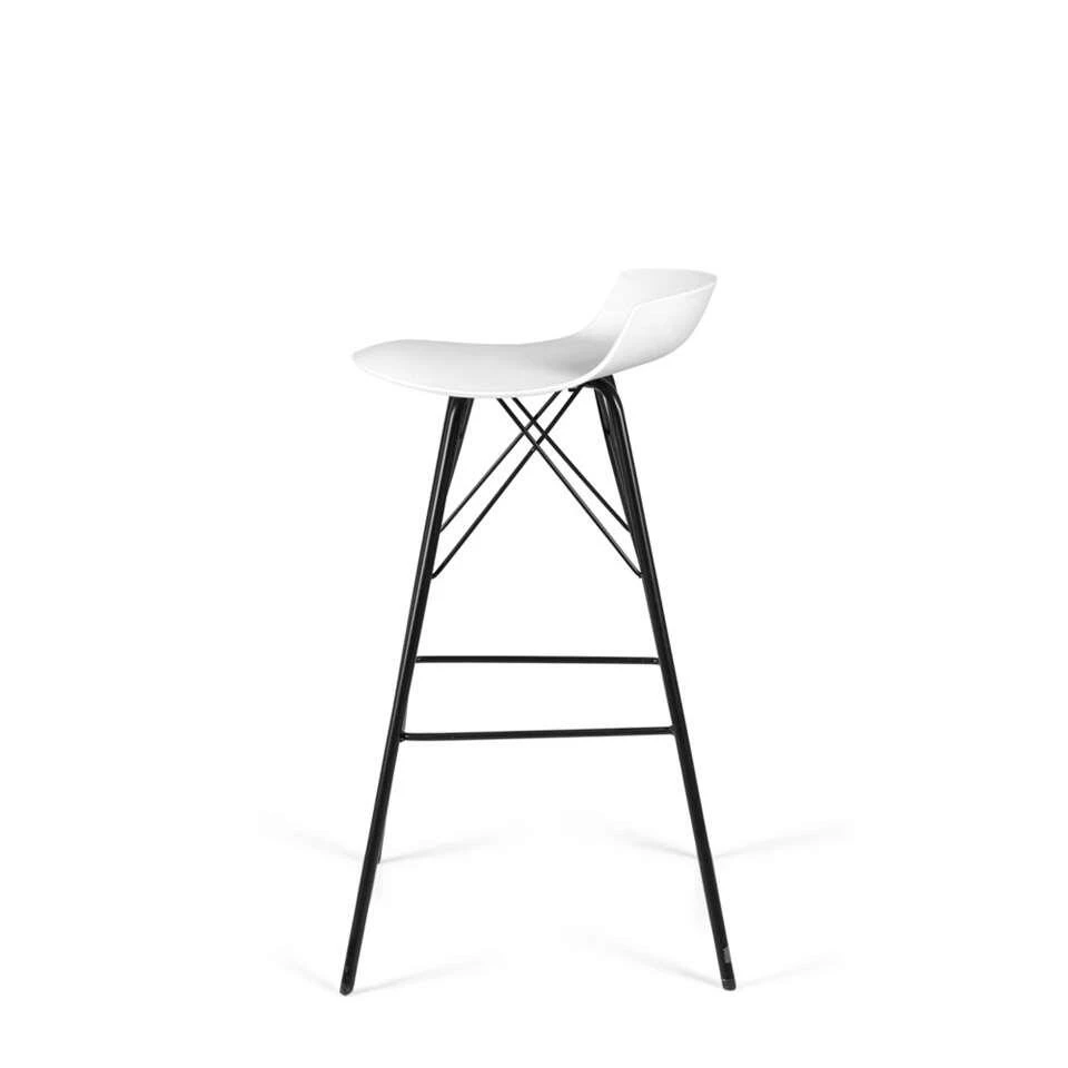 Tenzo Barkruk Tori - Wit/zwart (2 Stuks) - Afbeelding 4