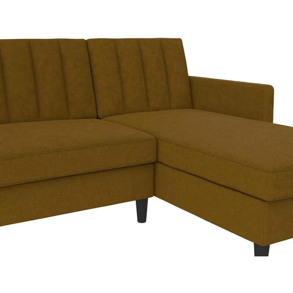 Celine - 3-zits Hoekslaapbank In Curry Stof - Afbeelding 4