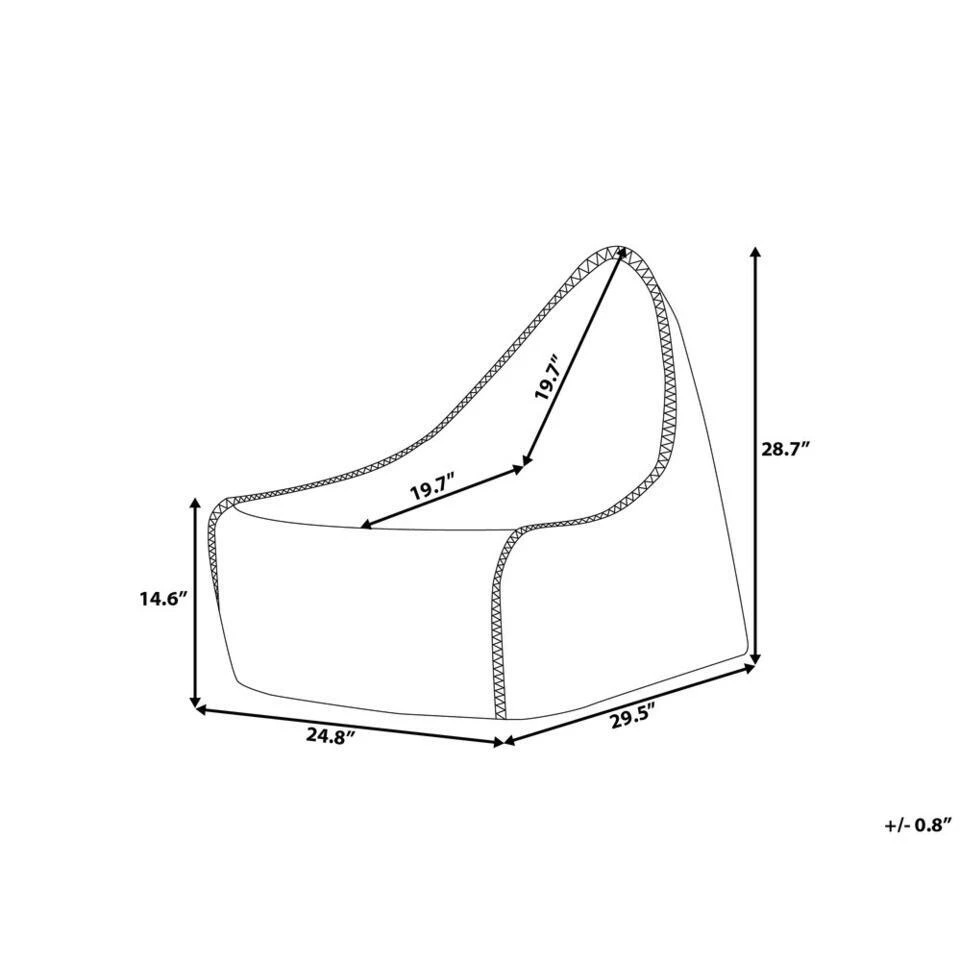Beliani Zitzak DROP - Grijs Synthetisch Materiaal - Afbeelding 7