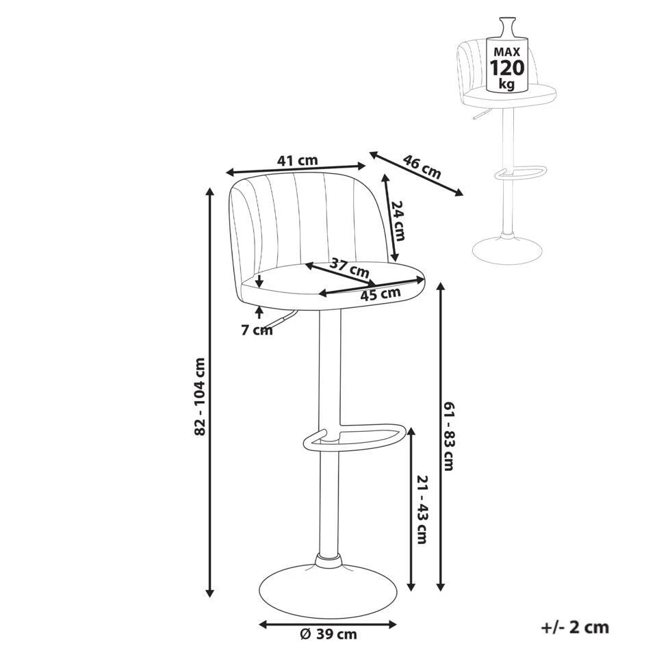 VLORE - Barkruk Set Van 2 - Donkergroen - Kunstleer - Afbeelding 4