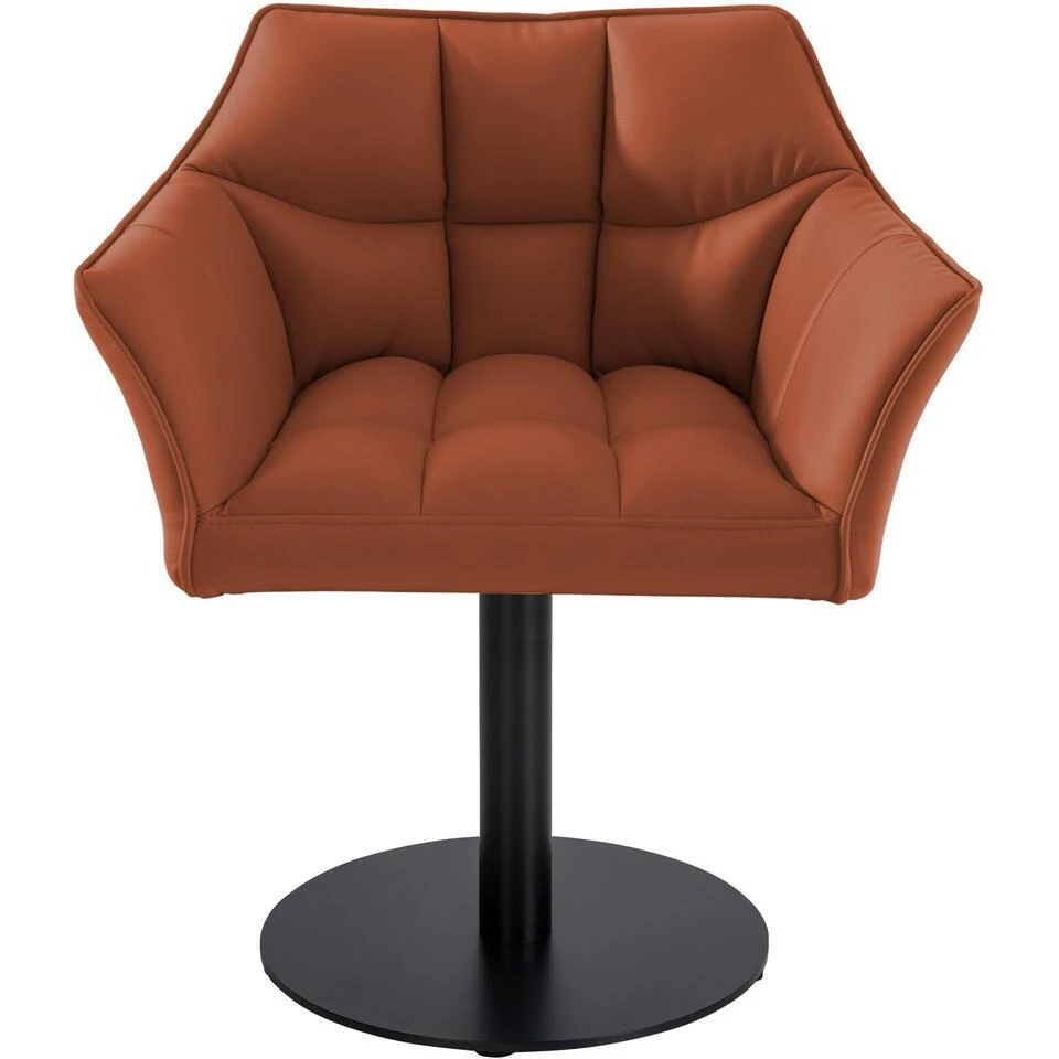 CLP Lounger Damaso Zwart Frame - Kunstleer - Licht Bruin - Afbeelding 3