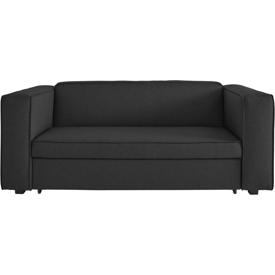 Asmund - Slaapbank 2-zits In Antraciet Linnenoptik - Afbeelding 3