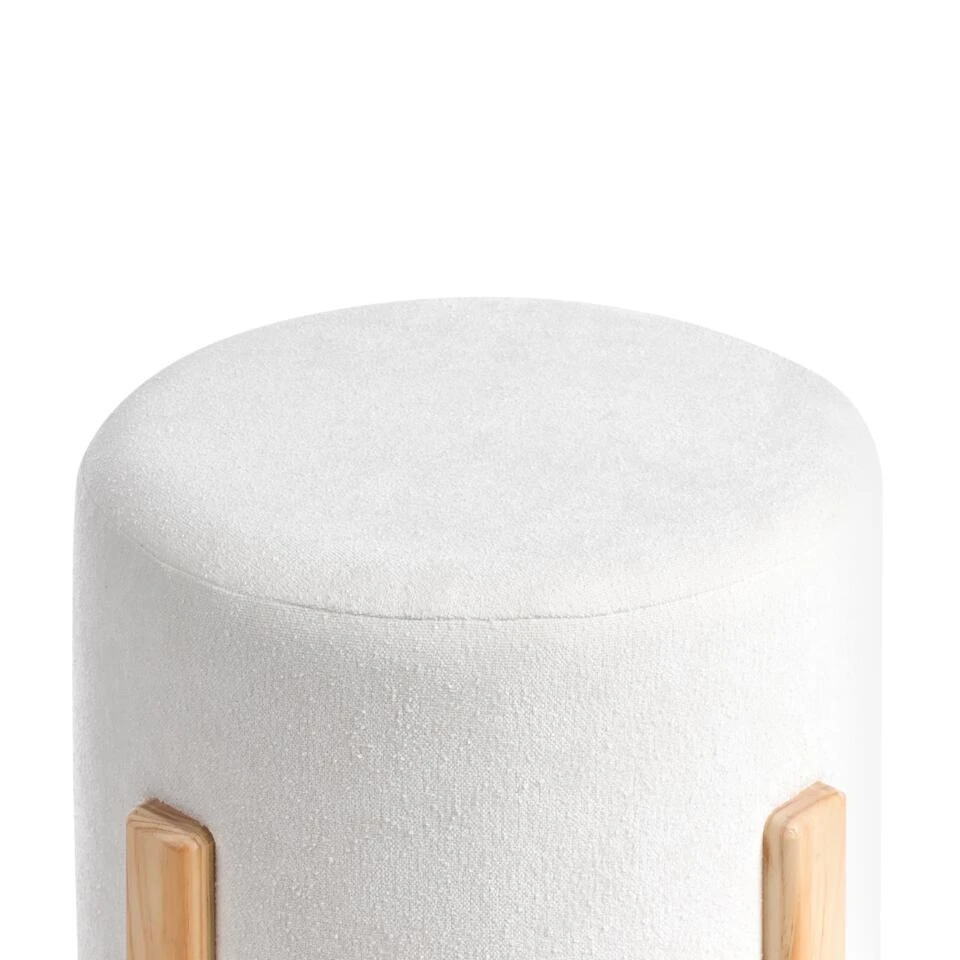 TERRY - Poef - Off-white - Chenille - Afbeelding 6