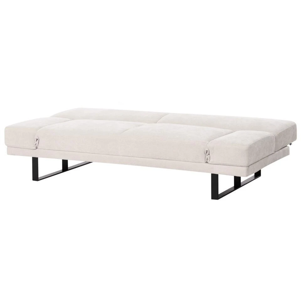 YORK - Slaapbank 2-zits - Beige - Chenille - Afbeelding 7