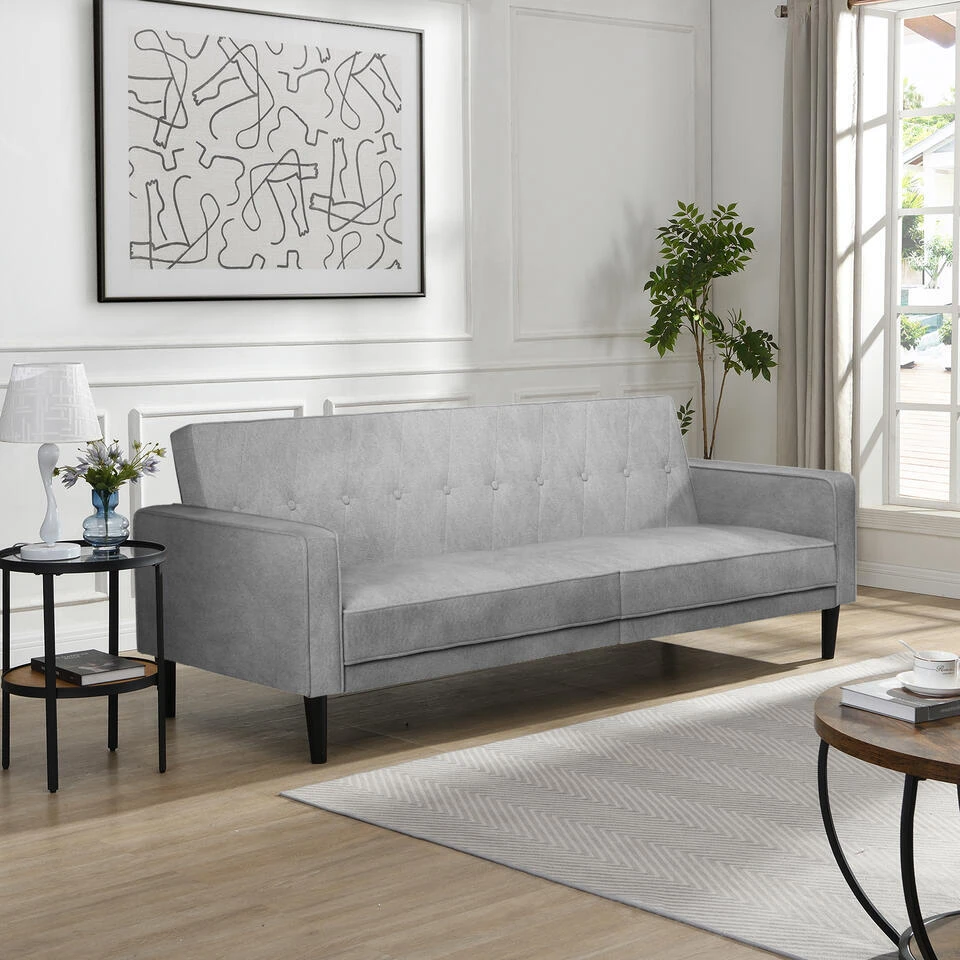 Avon - Slaapbank 3-zits In Antraciet Stof - Afbeelding 2