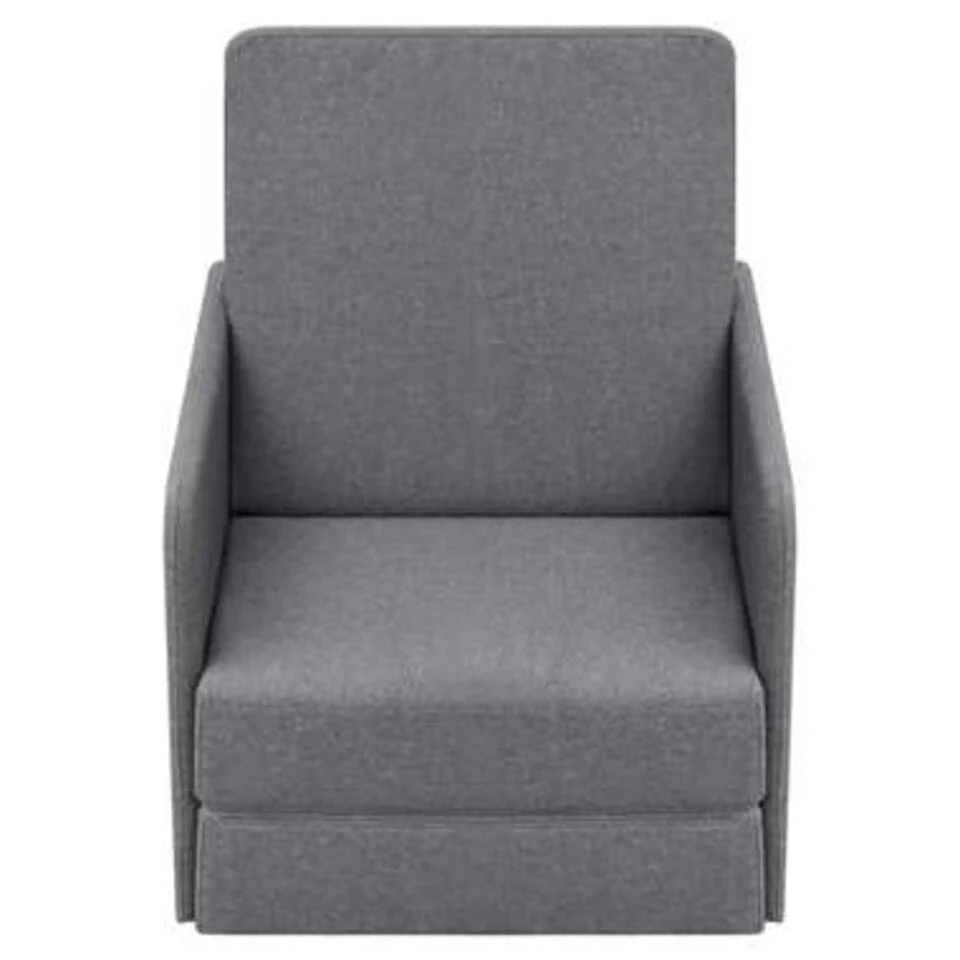 VidaXL - Uitklapbare Slaapstoel - Grijs - Hout - Afbeelding 2