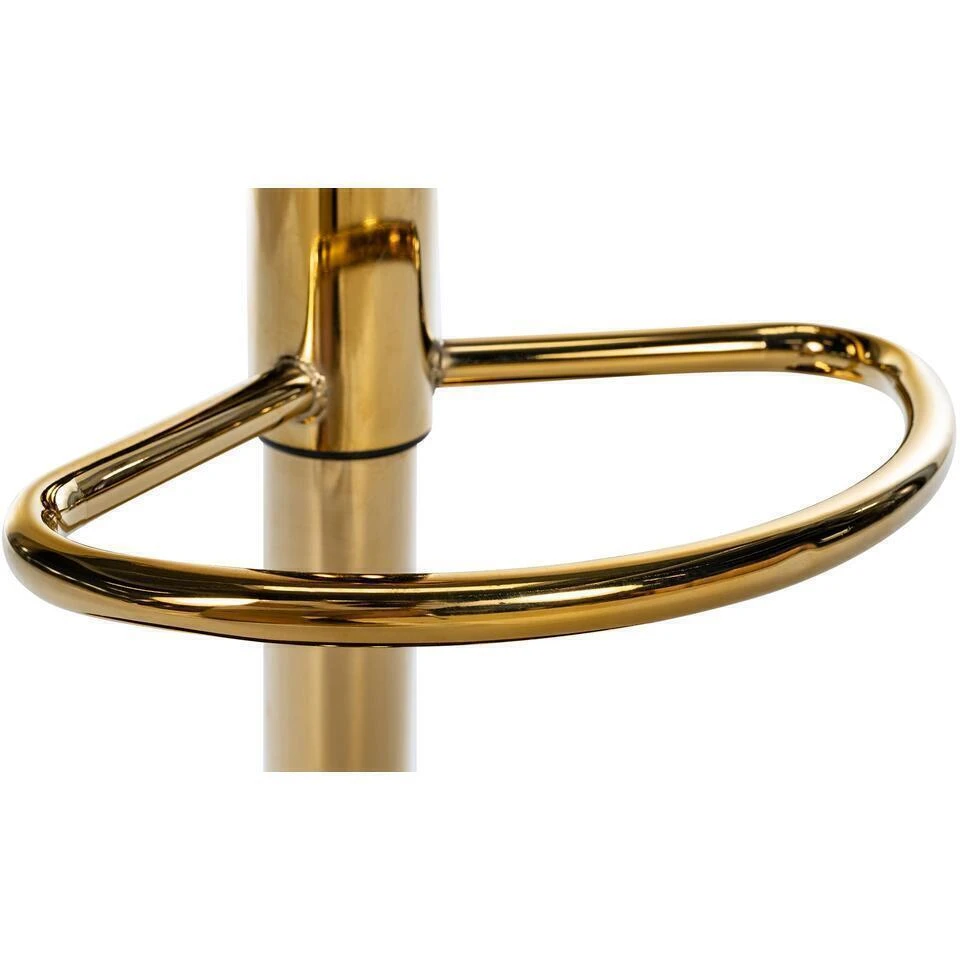 CLP Set Van 2 Barkruk Braga Goud Frame - Stof - Taupe - Afbeelding 5