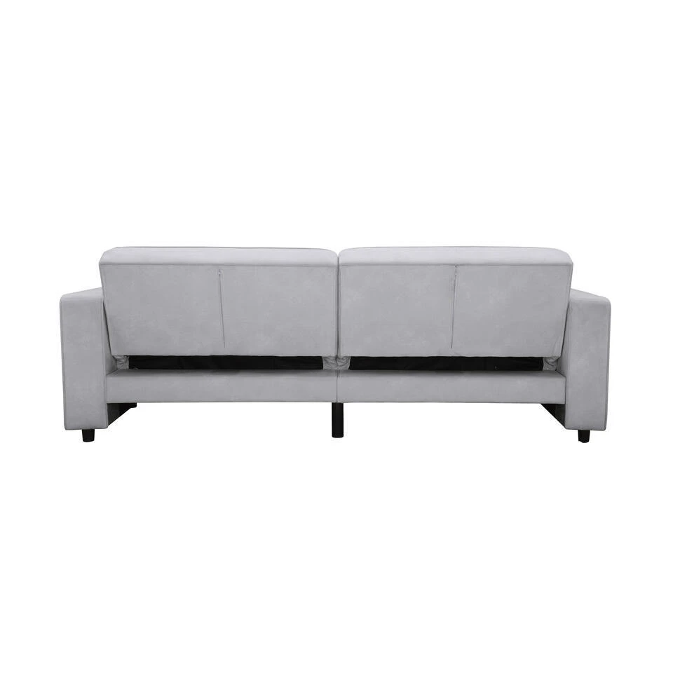 Allie - 3-zits Slaapbank In Lichtgrijs Fluweel - Afbeelding 6