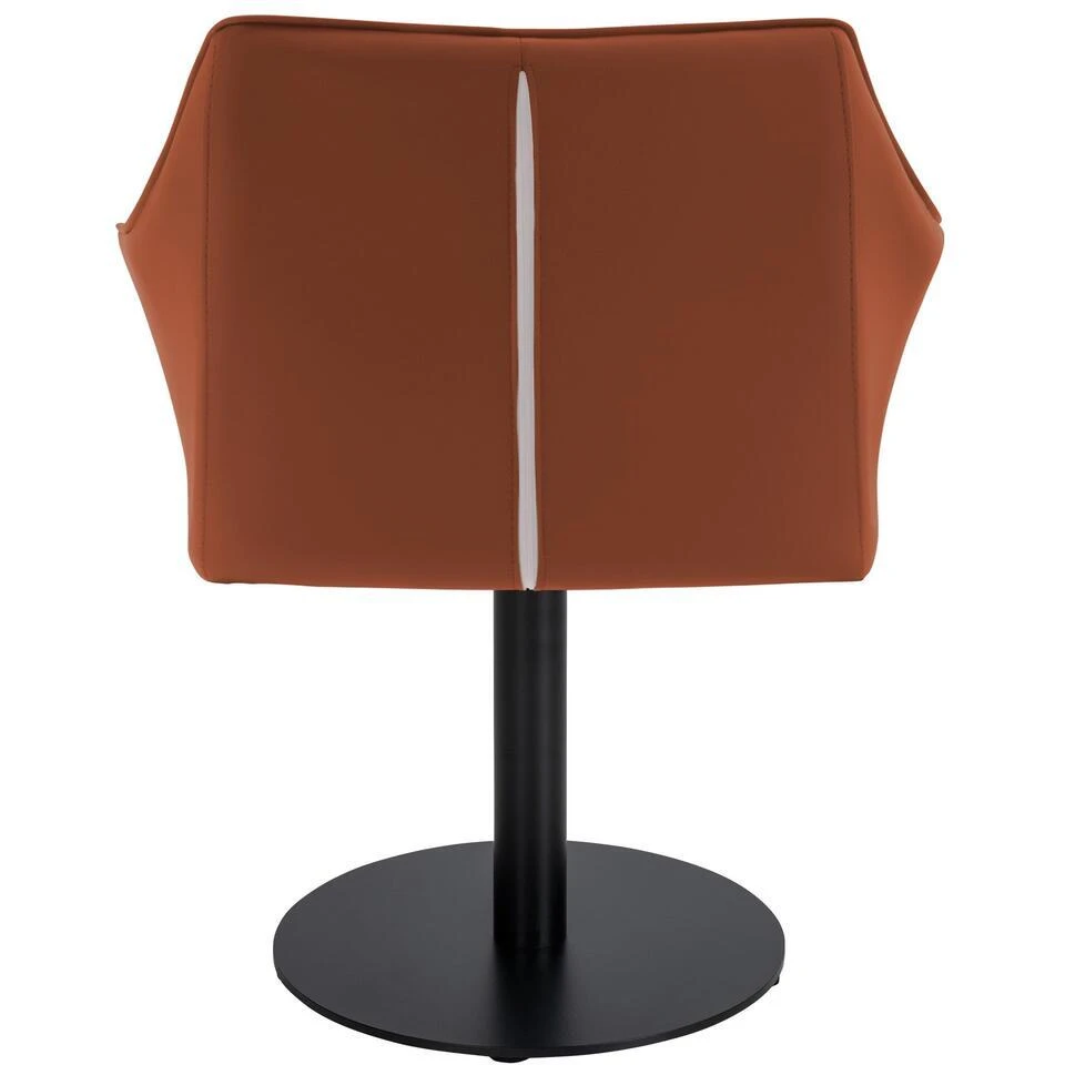 CLP Lounger Damaso Zwart Frame - Kunstleer - Licht Bruin - Afbeelding 6