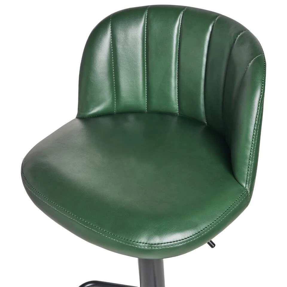 VLORE - Barkruk Set Van 2 - Donkergroen - Kunstleer - Afbeelding 9