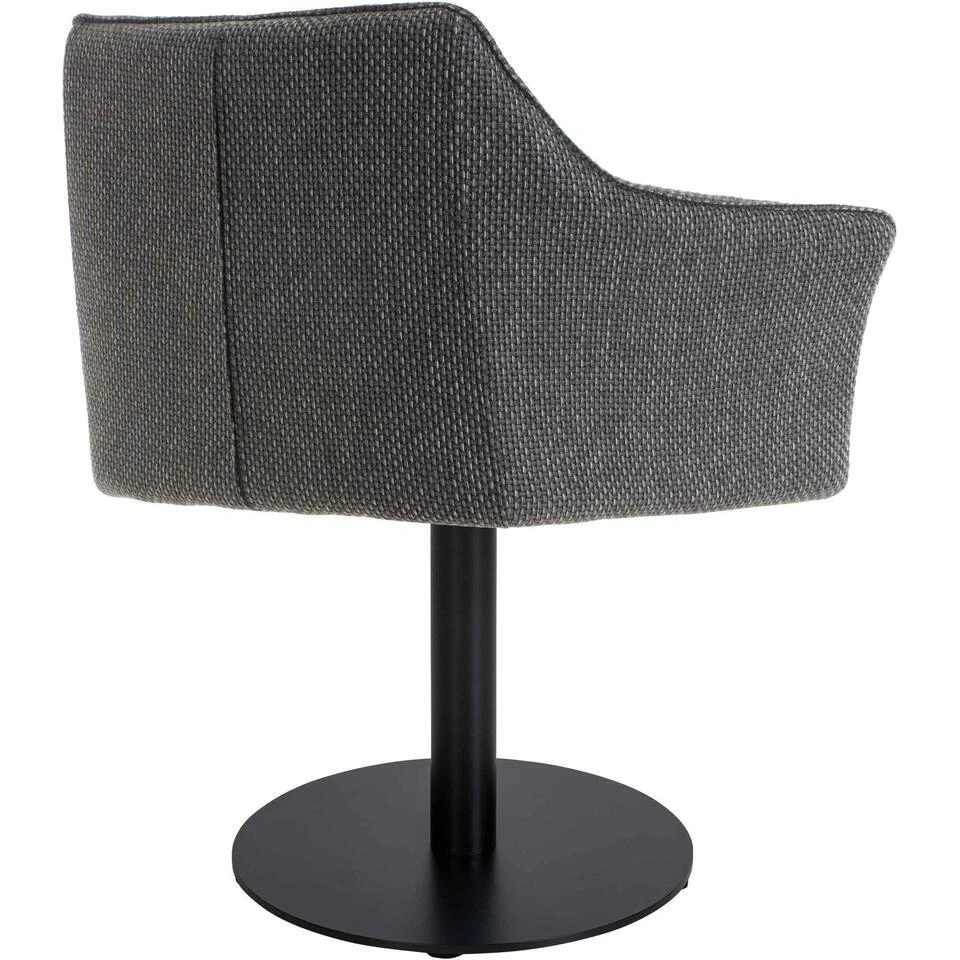 CLP Lounger Damaso Zwart Frame - Stof - Titanium Grijs - Afbeelding 5