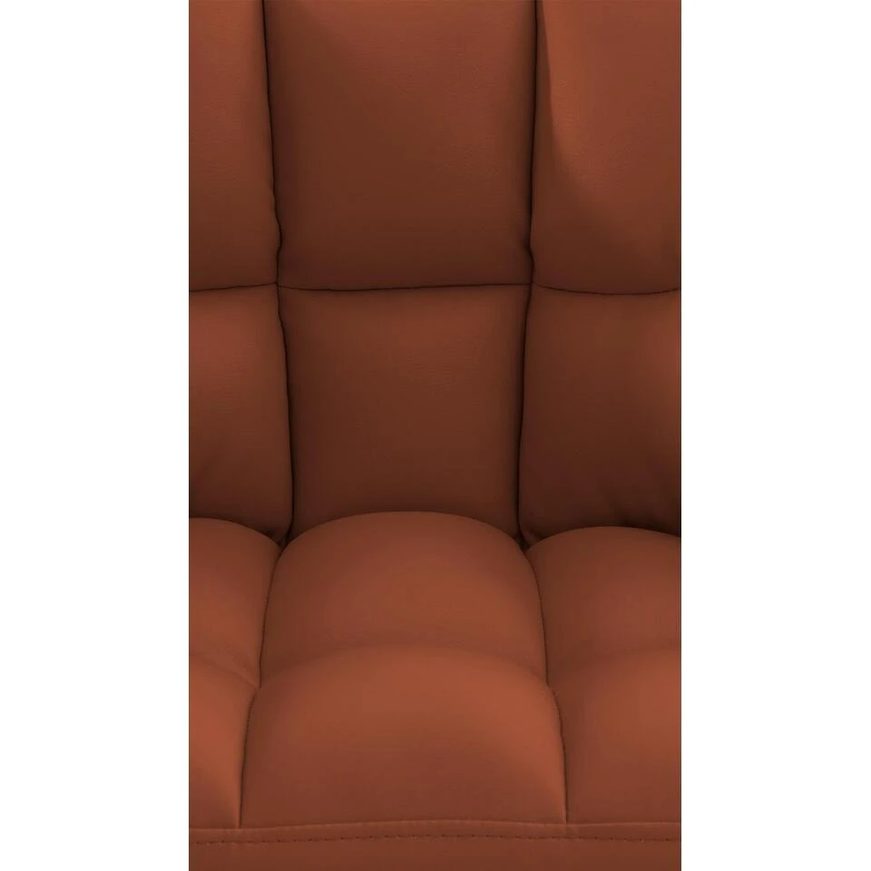 CLP Lounger Damaso Zwart Frame - Kunstleer - Licht Bruin - Afbeelding 8