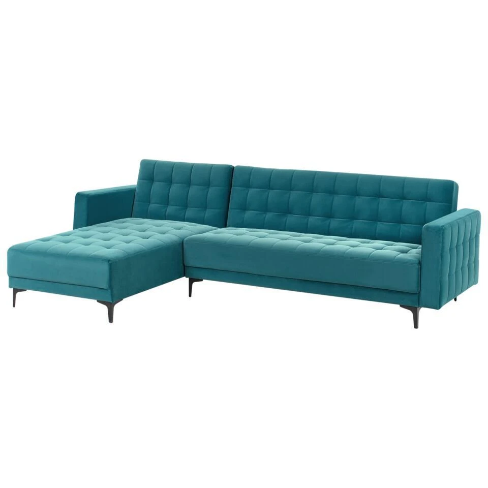 ABERDEEN - Hoekbank - Zeeblauw - Rechterzijde - Fluweel - Afbeelding 5