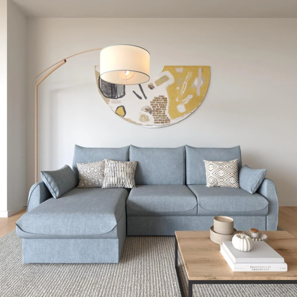 CALICOSY - Slaapbank NAOMI - Blauw - 90x260x175 Cm - Afbeelding 2