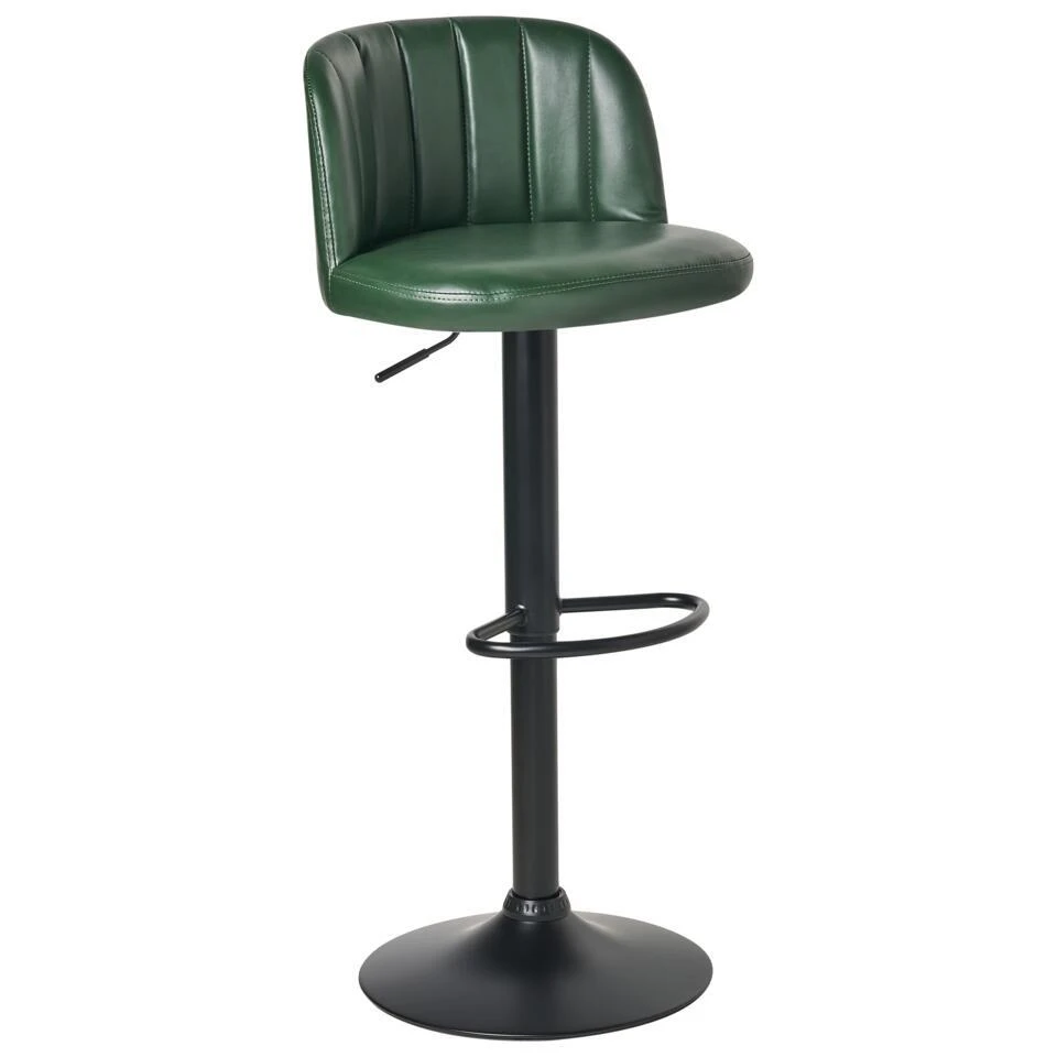 VLORE - Barkruk Set Van 2 - Donkergroen - Kunstleer - Afbeelding 5