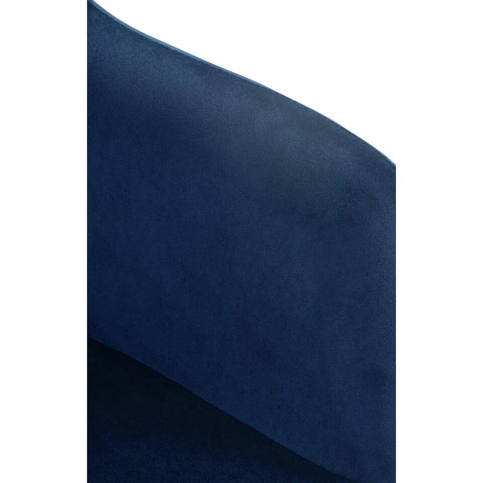 CLP Barkruk Natoma Zwart Frame - Fluweel - Blauw - Afbeelding 8