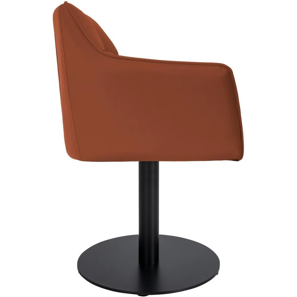 CLP Lounger Damaso Zwart Frame - Kunstleer - Licht Bruin - Afbeelding 4