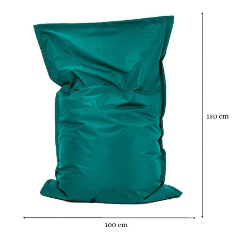 Parya Zitzak Nylon - Zitzakfauteuil - Woonkamerzitzak - Smaragd - 100 X 150 - Afbeelding 3
