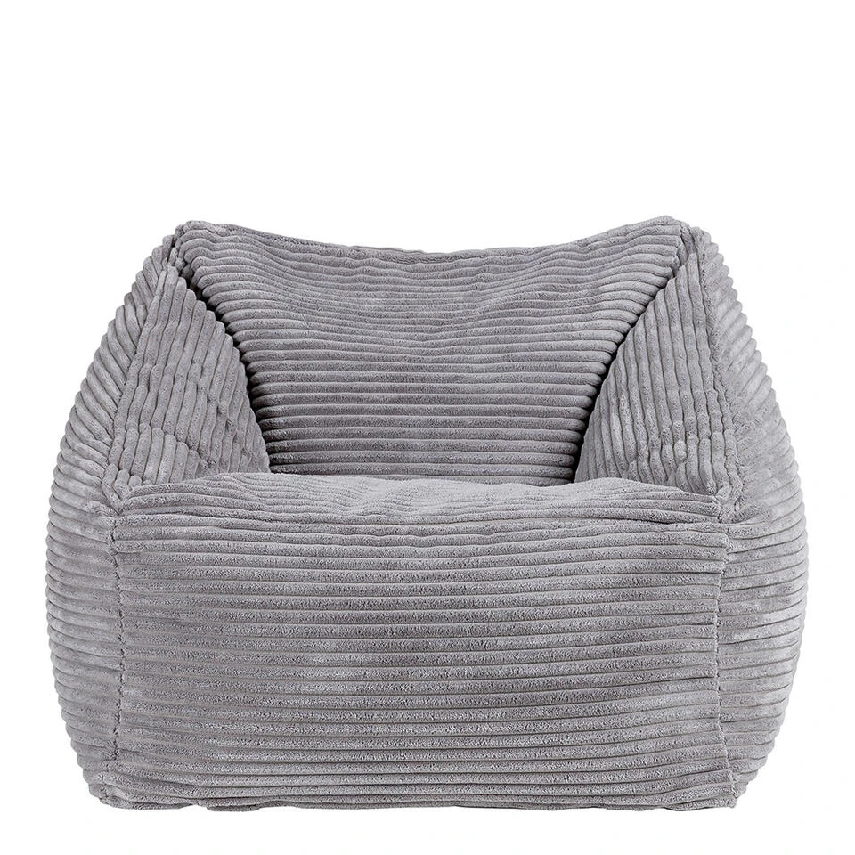 Icon Kinderzitzakken Morgan - Corduroy Zitzak Met Vulling - Grijs - Afbeelding 3