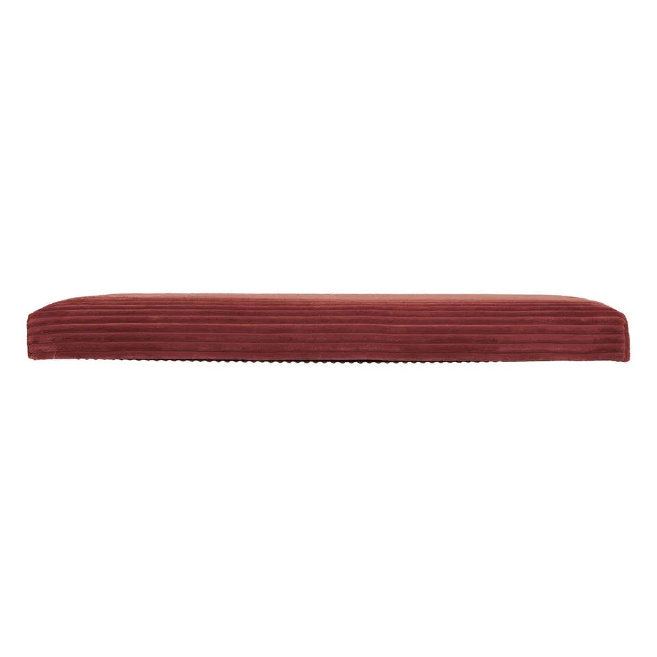 Merkloos Hocker/poef Ribcord Opvouwbaar - Donkerrood - Polyester - 76x38cm - Afbeelding 3