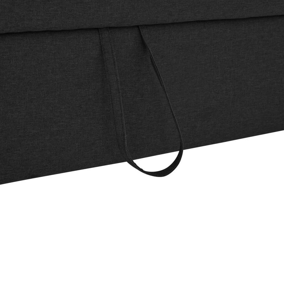 Asmund - Slaapbank 2-zits In Antraciet Linnenoptik - Afbeelding 7